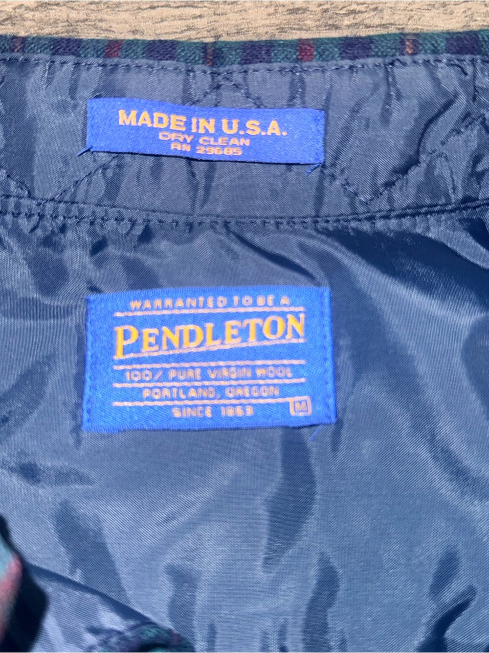 Pendleton Wool Button Up Board Shirt Mens M Plaid Long Sleeve - Picture 3 of 5